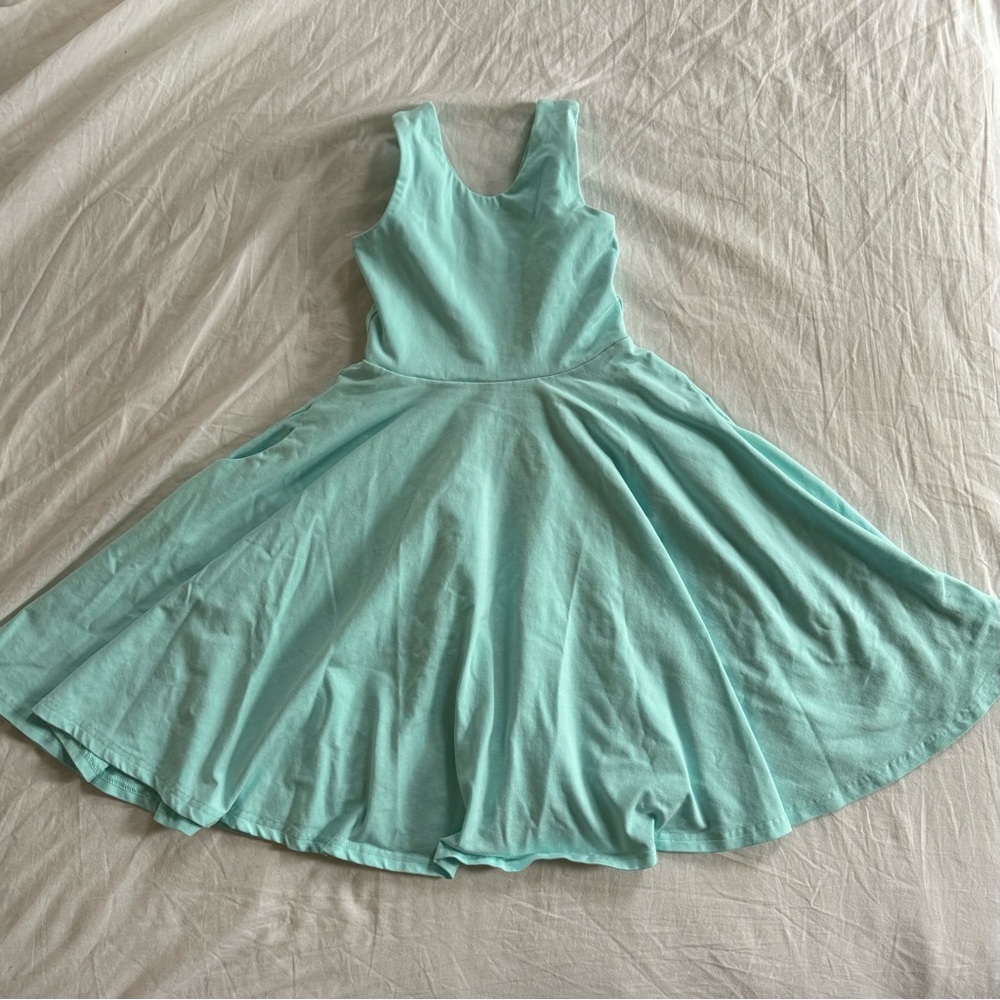 Remie Girl sleeveless tank twirl dress • size 4/5 • light aqua blue